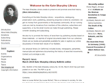 Tablet Screenshot of katesharpleylibrary.net